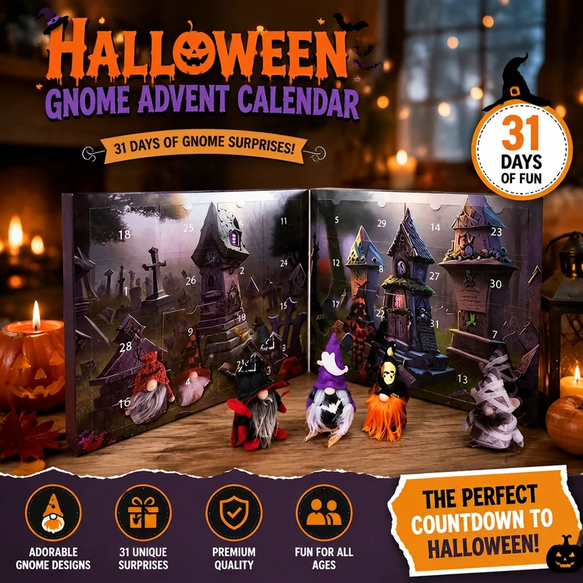2026 Christmas & Halloween Gnome Advent Calendar