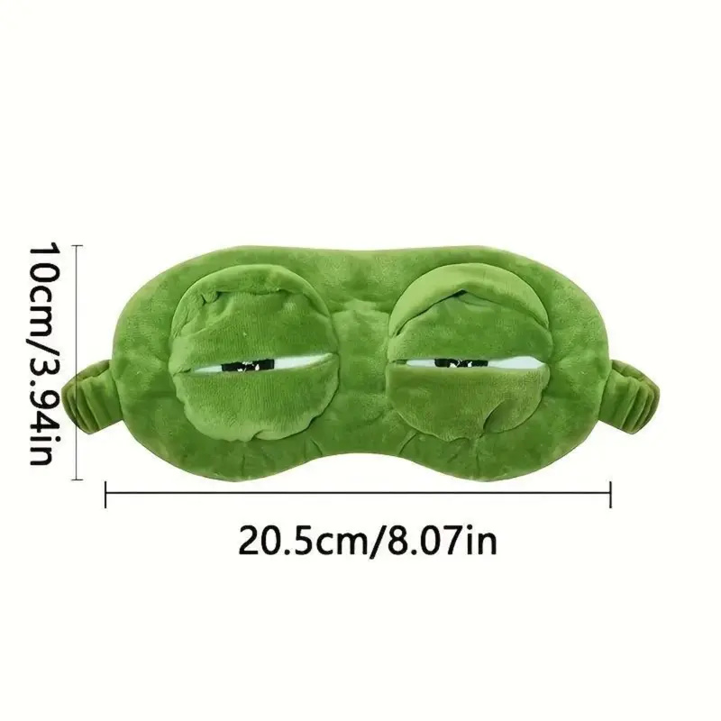 3D Frog Sleep Eye Mask – Soft Plush & Cotton | Travel, Office & Stress Relief