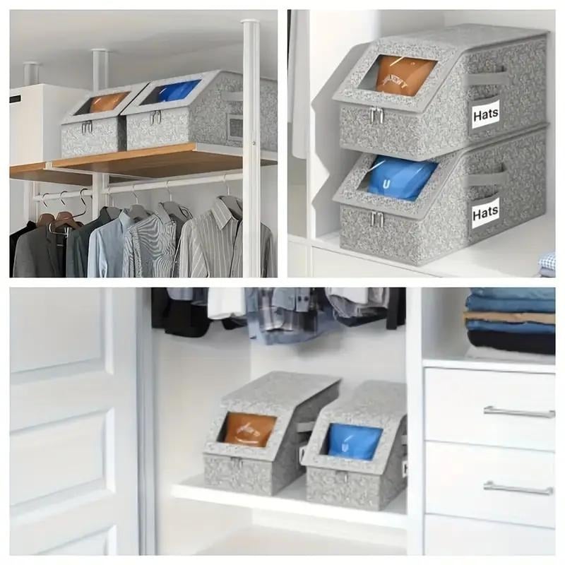 💖Hot 48% OFF🌹🧢 Stackable Hat Storage Boxes for Baseball Caps