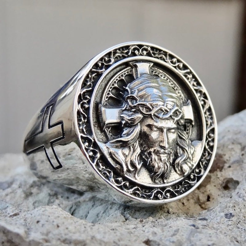 Jesus Sacred Head Faith Ring