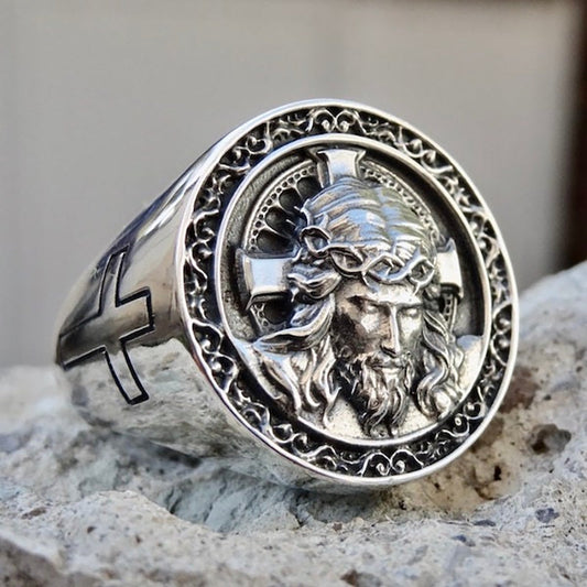 Jesus Sacred Head Faith Ring