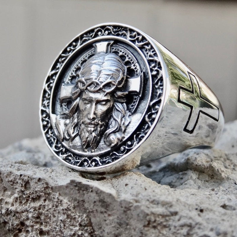 Jesus Sacred Head Faith Ring