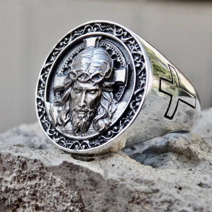 Jesus Sacred Head Faith Ring