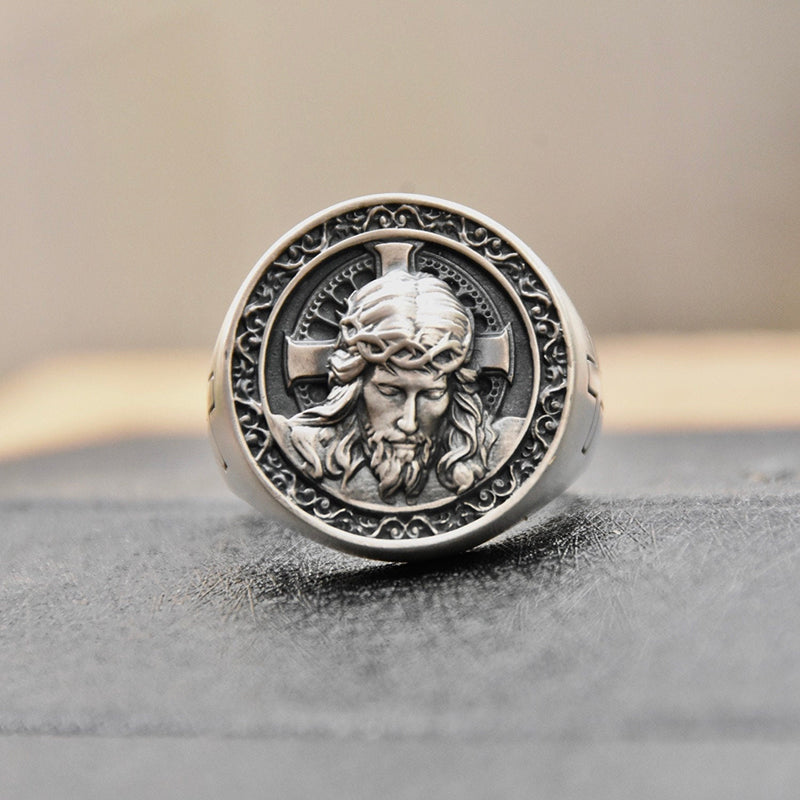 Jesus Sacred Head Faith Ring