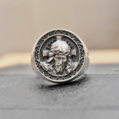Jesus Sacred Head Faith Ring