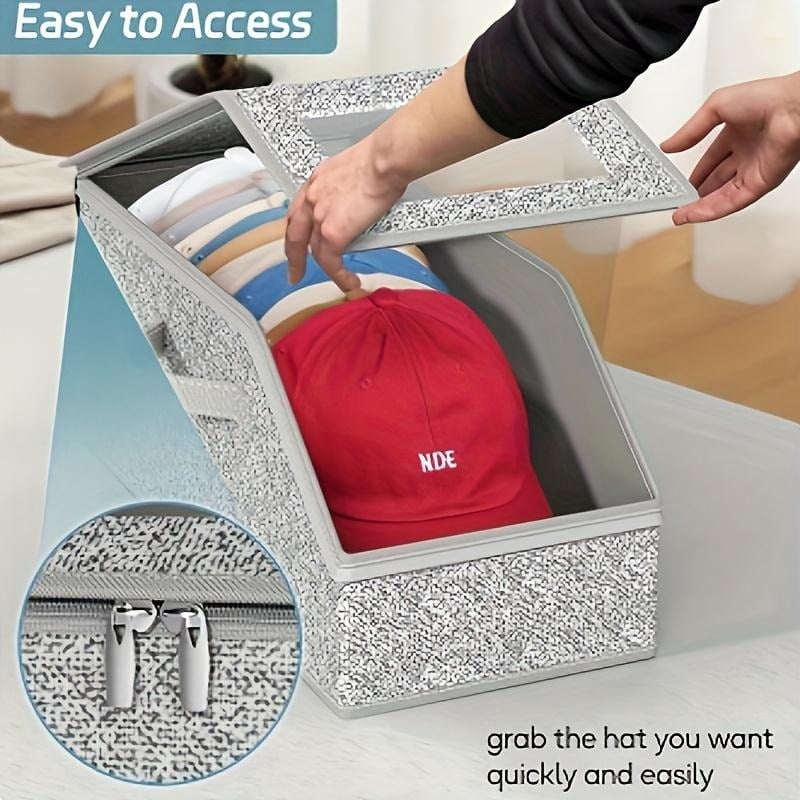 💖Hot 48% OFF🌹🧢 Stackable Hat Storage Boxes for Baseball Caps