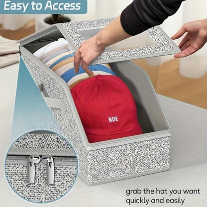 💖Hot 48% OFF🌹🧢 Stackable Hat Storage Boxes for Baseball Caps