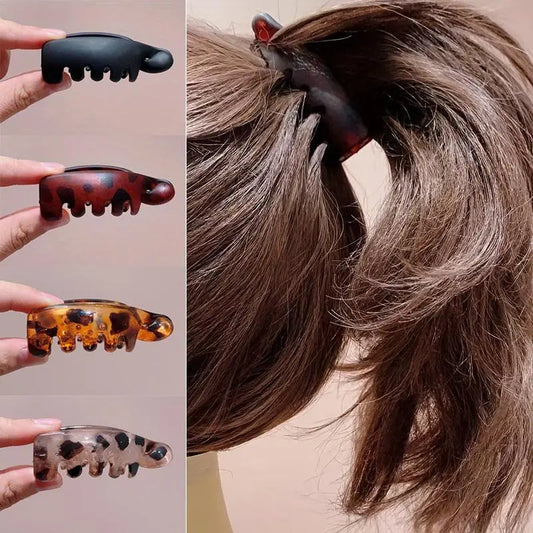 (4PCS) Mini Non-Slip Banana Hair Clips – Lightweight Hair Claw for Thin/Fine Hair Ponytails & Buns