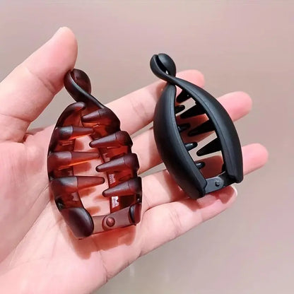 (4PCS) Mini Non-Slip Banana Hair Clips – Lightweight Hair Claw for Thin/Fine Hair Ponytails & Buns