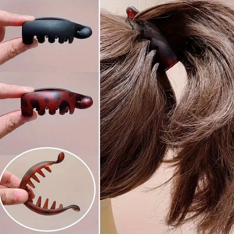 (4PCS) Mini Non-Slip Banana Hair Clips – Lightweight Hair Claw for Thin/Fine Hair Ponytails & Buns
