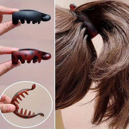 (4PCS) Mini Non-Slip Banana Hair Clips – Lightweight Hair Claw for Thin/Fine Hair Ponytails & Buns