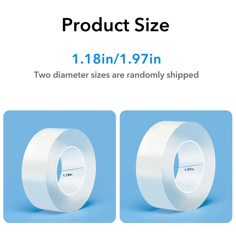 Transparent Magic Nano Tape Double Sided Grip Reusable Home Tape Traceless Glue