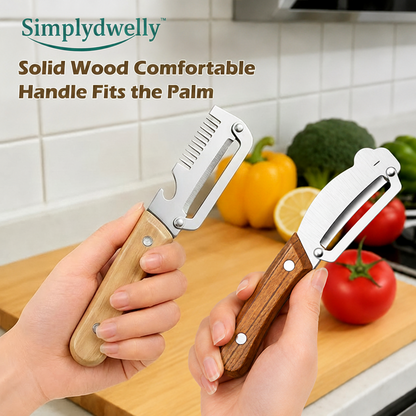 Multi-Functional Vegetable Peeler – Stainless Steel, 2-Piece Set