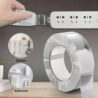 Transparent Magic Nano Tape Double Sided Grip Reusable Home Tape Traceless Glue