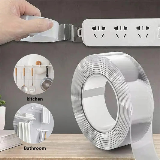 Transparent Magic Nano Tape Double Sided Grip Reusable Home Tape Traceless Glue