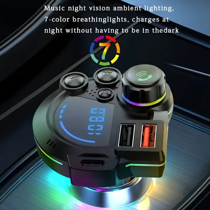 🚗🔊30W Type-C Car Charger & Bluetooth 5.3 FM Transmitter