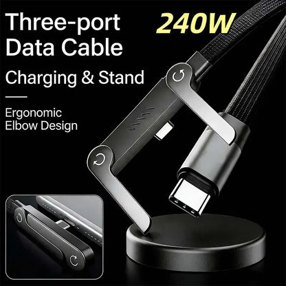 🔥Last Day 49% OFF - ⚡240W SuperCharge Detachable 2-in-1 Charging Cable
