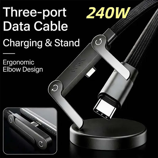🔥Last Day 49% OFF - ⚡240W SuperCharge Detachable 2-in-1 Charging Cable