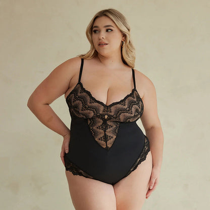 Women's Sculpting Lace Bodysuit Shapewear - Adjustable Comfortable Fit