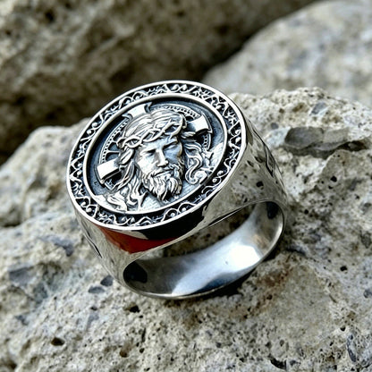 Jesus Sacred Head Faith Ring