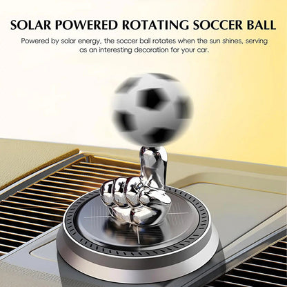Solar Powered Rotating Soccer Ball Car Air Freshener – Essential Oil Diffuser for Football Fans