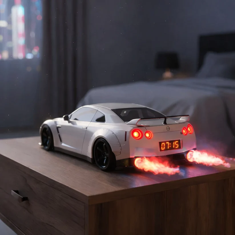 50% OFF🔥Hypercar Alarm Clock| V8 Engine Sounds + Racing Light Effects