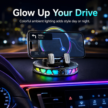 ✨RGB Smart Auto-Clamping Dashboard Car Phone Mount