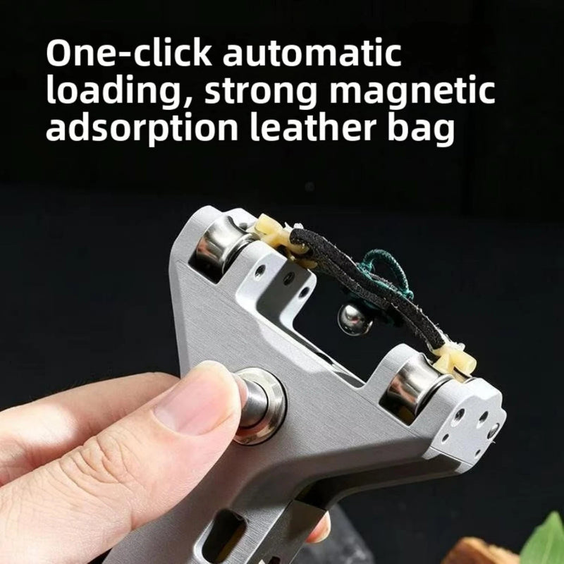 Professional Telescopic Aluminum Alloy Auto-Loading Slingshot Full Kit (200 Steel Balls)