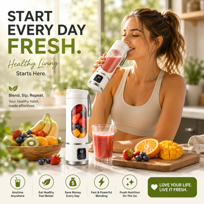 🔥Limited-Time 50% OFF🔥Portable USB Blender with LED Display - Perfect for Smoothies & Juices