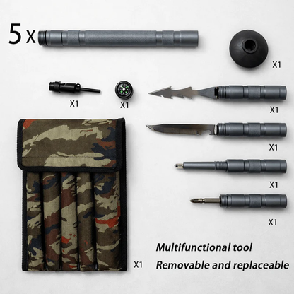 Modular Tactical Trekking Staff | Detachable Survival Hiking Stick