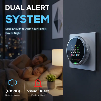 🚨Smart 6-in-1 Gas Detector – CO Smoke & Gas Leak Alarm With LCD Display