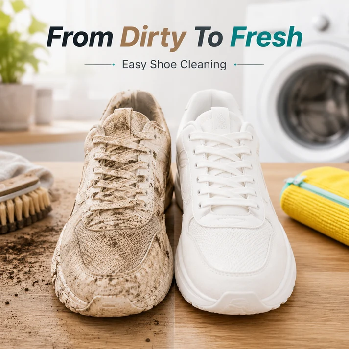 No-Scrub Sneaker Washing Bag with Padded Protection