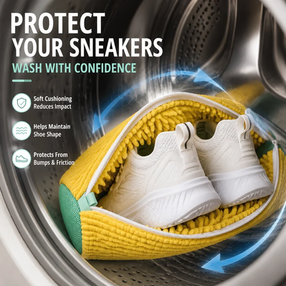No-Scrub Sneaker Washing Bag with Padded Protection