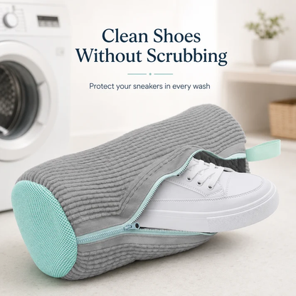 No-Scrub Sneaker Washing Bag with Padded Protection