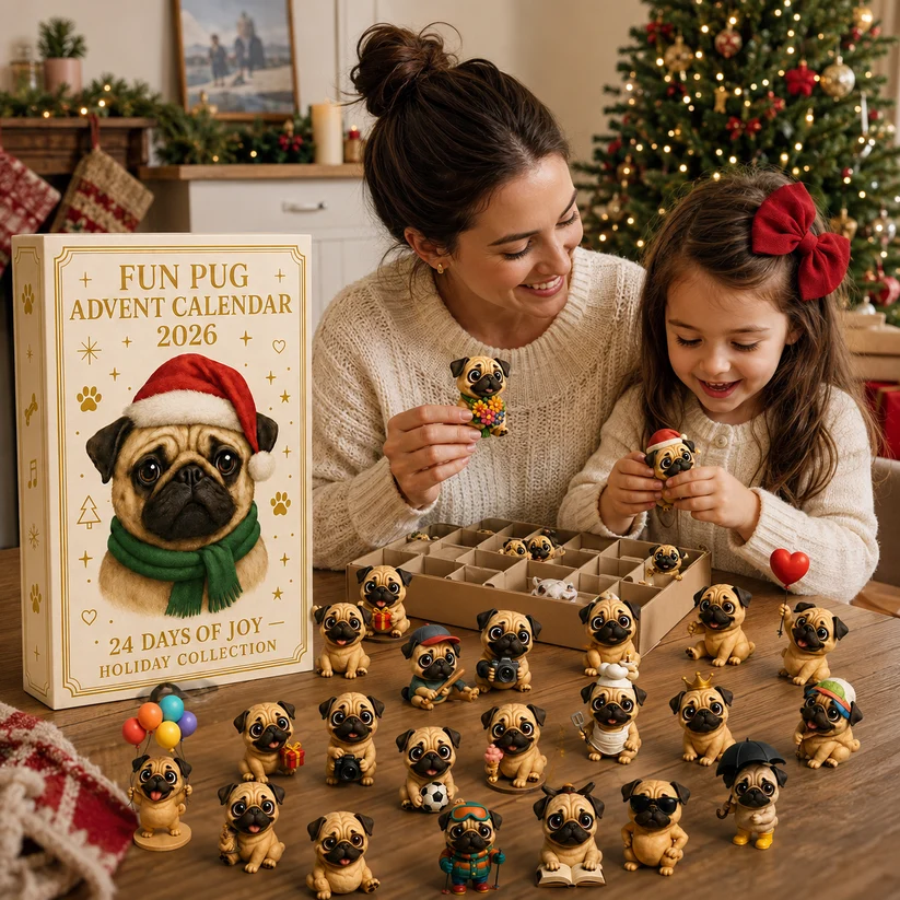 2026 Pug Advent Calendar – 24-Day Collectible Dog Countdown