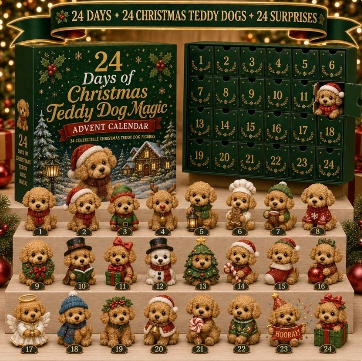 2026 Dog Advent Calendar – 24 Collectible Puppy Figurines