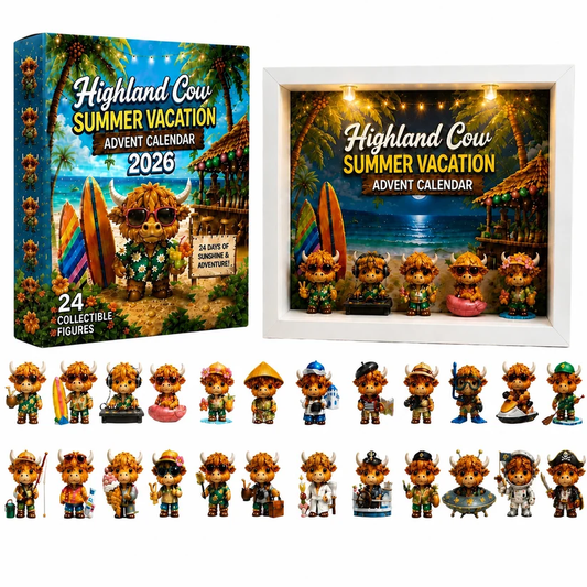 2026 Highland Cow Summer Vacation Advent Calendar