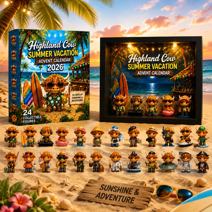 2026 Highland Cow Summer Vacation Advent Calendar