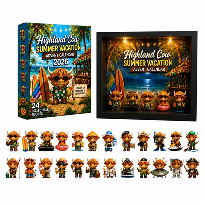 2026 Highland Cow Summer Vacation Advent Calendar