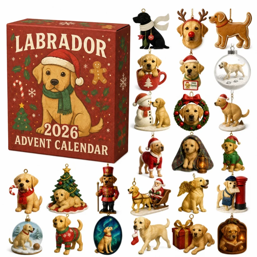 2026 Labrador Advent Calendar - 24 Collectible Dog Figurines