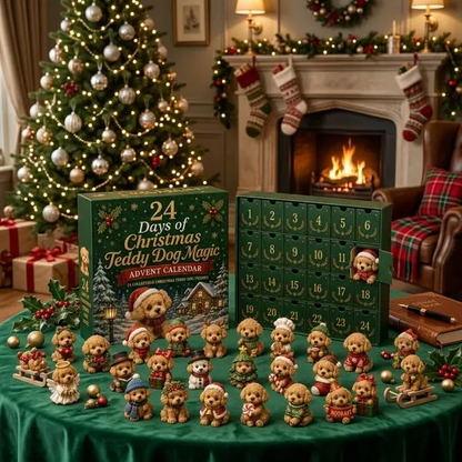 2026 Teddy Dog Advent Calendar – 24 Acrylic Charms