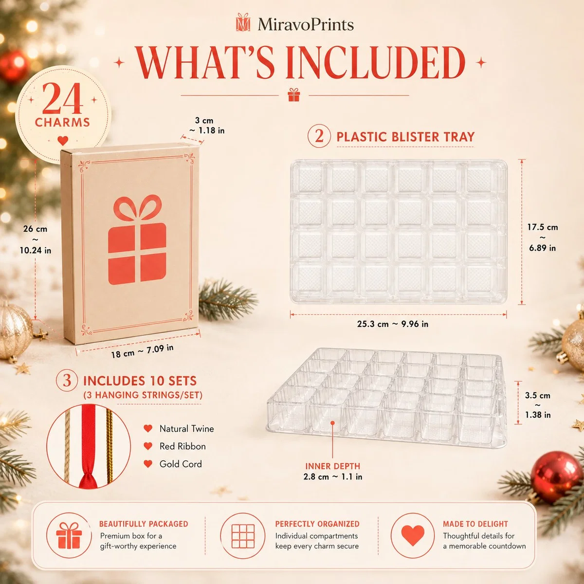 2026 Teddy Dog Advent Calendar – 24 Acrylic Charms