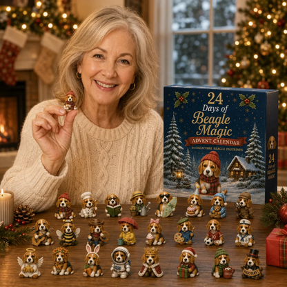 2026 Beagle Advent Calendar - 24 Collectible Dog Figurines