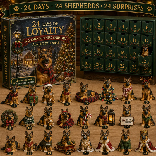 2026 German Shepherd Advent Calendar - 24 Dog Figurines