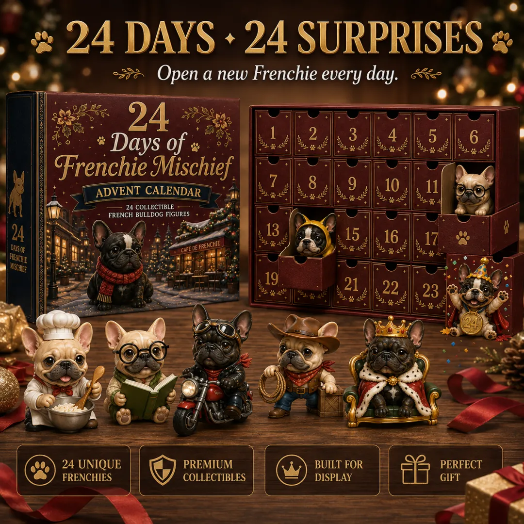 2026 French Bulldog Advent Calendar - 24 Dog Figurines