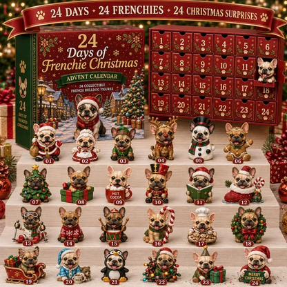 2026 French Bulldog Advent Calendar - 24 Dog Figurines
