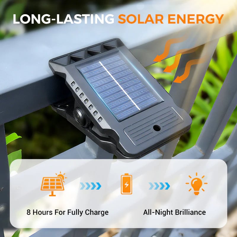 💡 Solar Motion Sensor Wall Light – Outdoor Waterproof Clip Lamp for Garden, Yard, Camping & Pathway 🏡✨