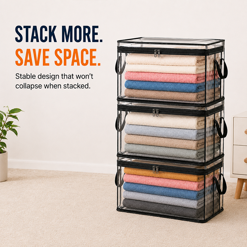 📦👕 Ultimate Moisture-Proof Storage Bags: Extra Large & Fully Transparent 📦