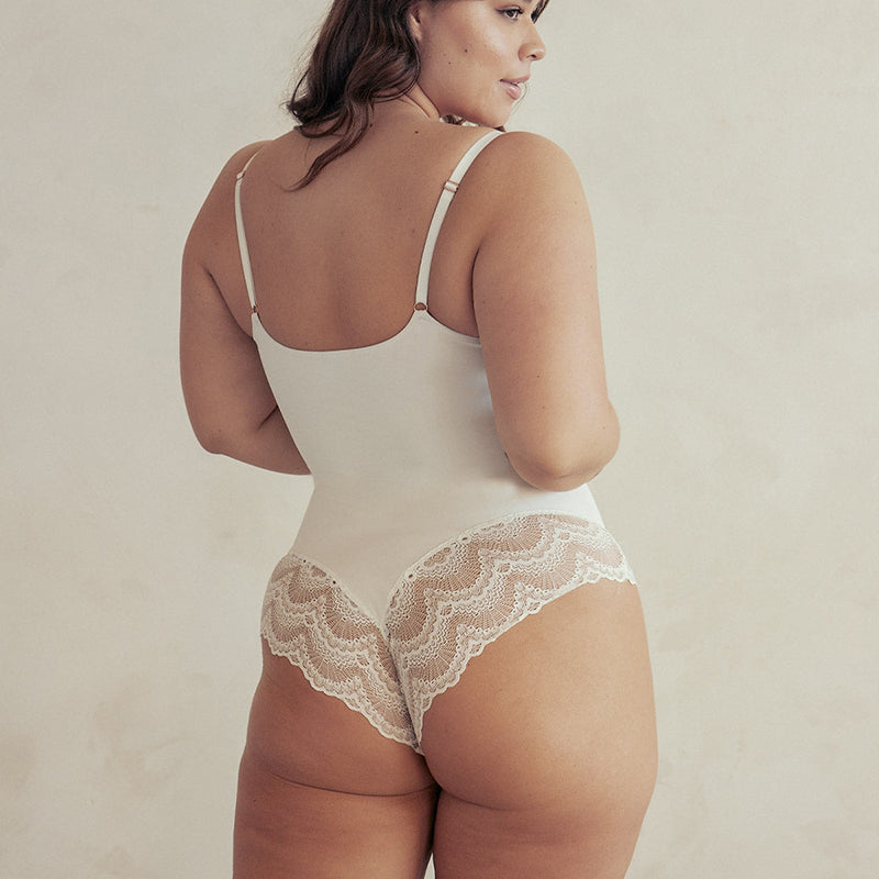 Women's Sculpting Lace Bodysuit Shapewear - Adjustable Comfortable Fit
