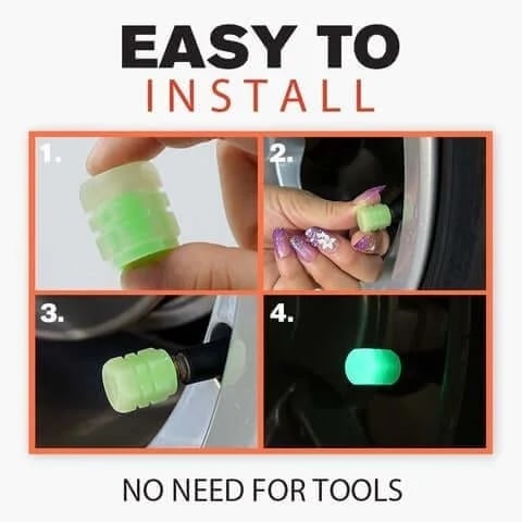 💥💥Fluorescent Tire Valve Caps - Make Night Cycling More Cool😎